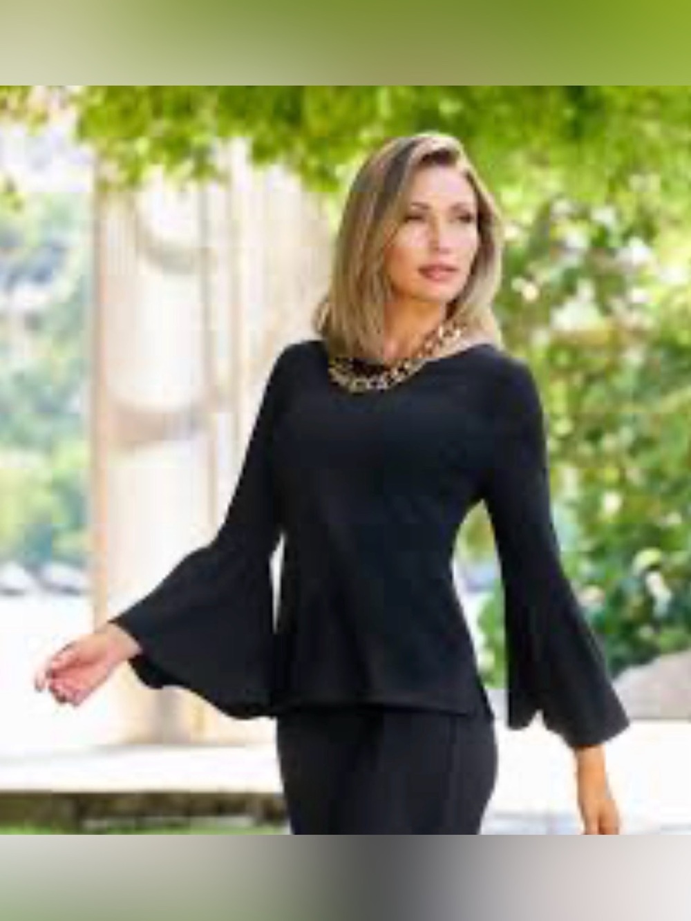 Element Black Women's Blouse Top - Solid Black
Size medium